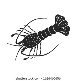 Lobster vector icon.Black,simple vector icon isolated on white background lobster.