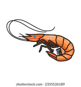 Icono vectorial de la langosta.Icono vector de color aislado en langosta de fondo blanco.