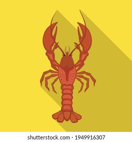 Lobster vector icon.Flat vector icon isolated on white background lobster.