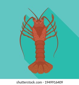 Lobster vector icon.Flat vector icon isolated on white background lobster.