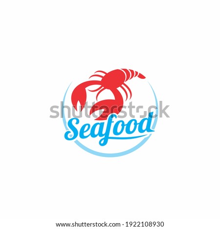 Lobster vector illustration in cartoon style. Seafood product design.