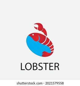 lobster vector illustration design icon logo template