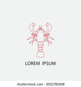 lobster vector illustration design icon logo template