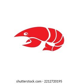 plantilla de logotipo de icono de ilustración de vector de bogavante