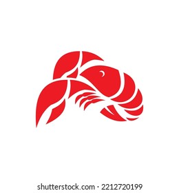 plantilla de logotipo de icono de ilustración de vector de bogavante
