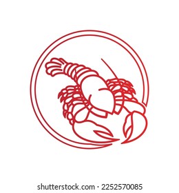 lobster vector illustration design icon logo template