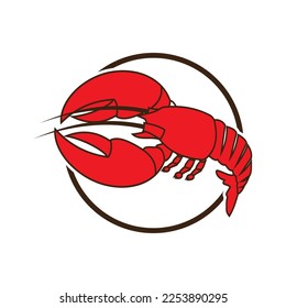 lobster vector illustration design icon logo template