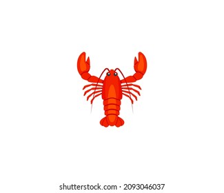 Lobster vector isolated icon. Emoji illustration. Lobster vector emoticon