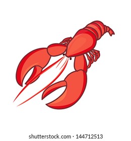 Lobster vector isolated  illustration on white background