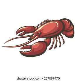 Lobster vector isolated illustration on white background 