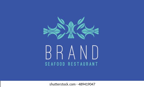 Lobster vector logo design template