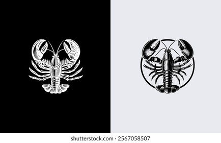 Lobster vector on white background