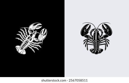 Lobster vector on white background