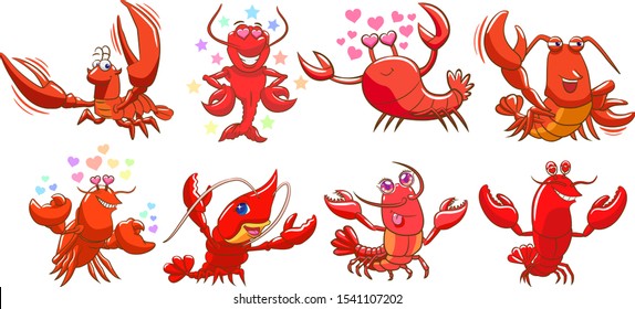 lobster vector set clipart design