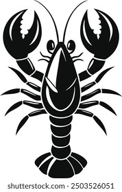 Lobster Vector Style Silhouette Illustration