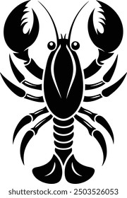 Lobster Vector Style Silhouette Illustration