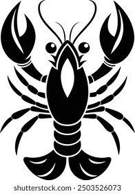 Lobster Vector Style Silhouette Illustration