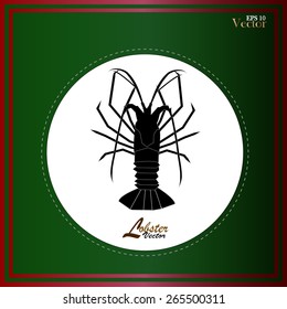 Lobster.Lobster vector on chalkboard.vector illustration.              