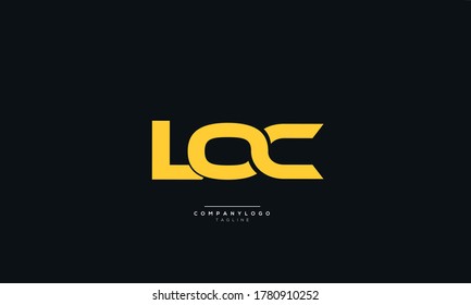 LOC Letter Business Logo Design Alphabet Icon Vector Symbol