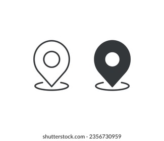 Locaion icon vector illustration. Pin pointer on isolated background. Position sign concept.