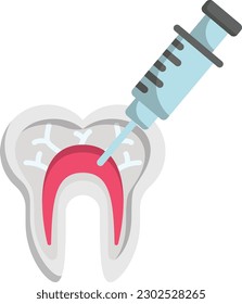 local anesthetic lidocaine vector color icon design, Dentistry symbol, Healthcare sign, Dental instrument stock illustration, teeth filling procedure concept