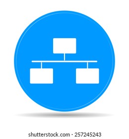 Local area network icon. Flat design style modern vector illustration.