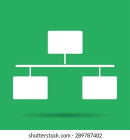Local area network icon. Flat design style modern vector illustration.