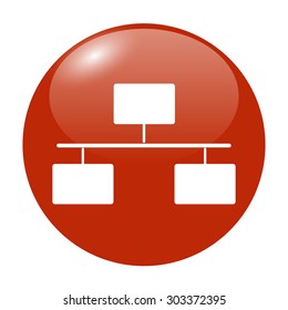 Local area network icon. Flat design style modern vector illustration.