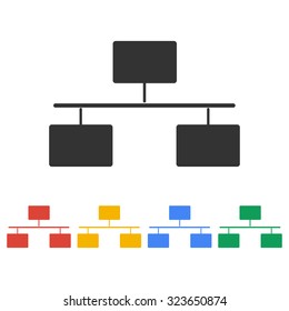 Local area network icon. Flat design style modern vector illustration.