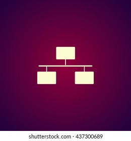 Local area network icon. Flat design style modern vector illustration.