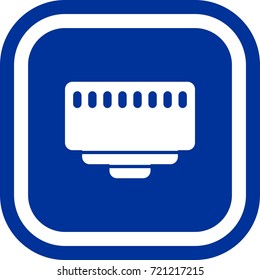 Local area network LAN cable icon , sign Square with rounded corners