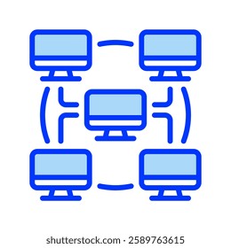 Local Area Network line icon. Universal creative premium symbol. Vector sign icon logo template. Vector illustration