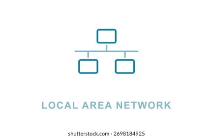 Local area network vector icon isolated on white background
