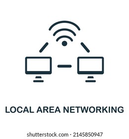 Local Area Networking flat icon. Colored element sign from networking collection. Flat Local Area Networking icon sign for web design, infographics and more.