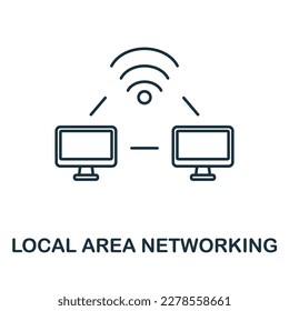 Local Area Networking line icon. Element sign from networking collection. Local Area Networking outline icon sign for web design, infographics and more.