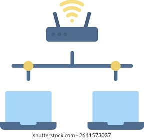 Local Area Networks Icon Element For Design