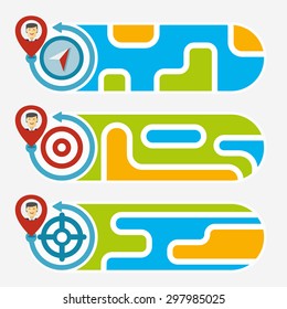 Local area, travel and Gps concept. Flat design. Vector Illustration.