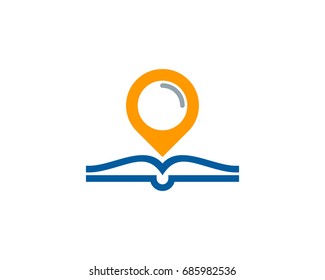 Local Book Icon Logo Design Element