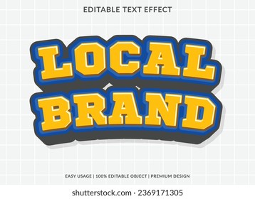 local brand editable text effect template use for business logo and brand