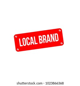 Local Brand Label Vector Template Design