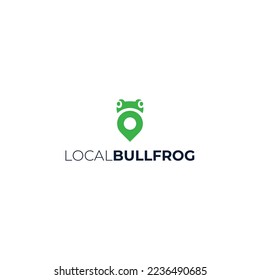 Local bullfrog logo design template