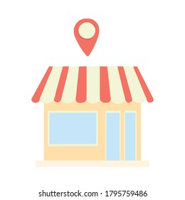 Local business cartoon on white background vector illustration design