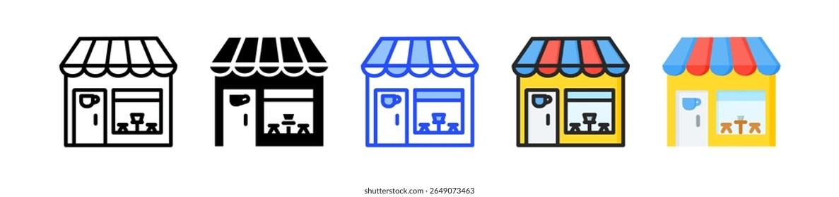 Local Business Icon Collection With Multiple Styles