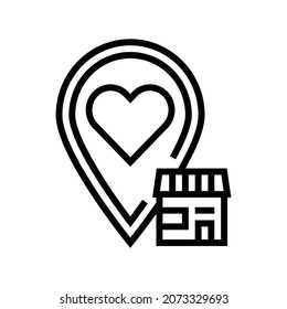 local business line icon vector. local business sign. isolated contour symbol black illustration