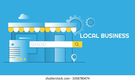 Local Business Local Store Online Marketing Stock Vector (Royalty Free ...