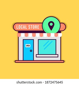 local business vector icon. Small business isolated illustration design. 
