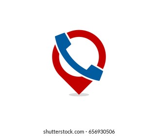 Local Call Icon Logo Design Element