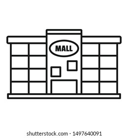 Local city mall icon. Outline local city mall vector icon for web design isolated on white background