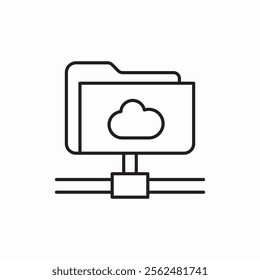 local cloud folder icon sign vector