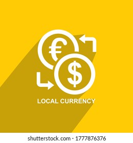 icono de moneda local, vector de icono de negocio